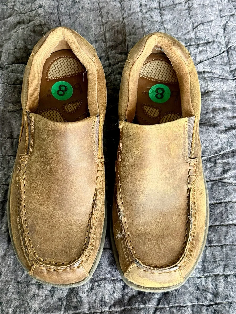 Men's Casual boc Slip-On Leather Loafers - Brown size 8